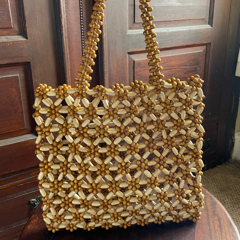 Lulu’s Beaded top handle tote
